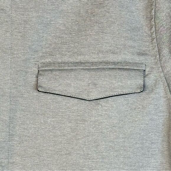 Calibrate Men's Gray shirt Jacket black contrast snap button size L - Picture 2 of 11